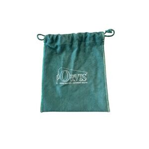 Orvis Green Fleece Drawstring Pouch Reel Bag Manchester Vermont G3
